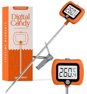 Digital Candy Thermometer with Pot Clip and LCD Display