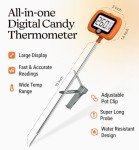 Digital Candy Thermometer with Pot Clip and LCD Display