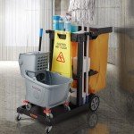 Heavy-Duty 3-Shelf Janitorial Cleaning Cart