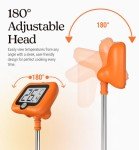 Digital Candy Thermometer with Pot Clip and LCD Display