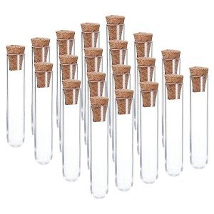 PATIKIL 20 Pack 3ml Plastic Test Tubes with Corks