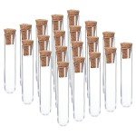 PATIKIL 20 Pack 3ml Plastic Test Tubes with Corks