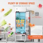 VEVOR 19.32 Cu.ft Stainless Steel Upright Refrigerator