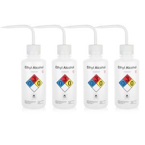 Ethyl Alcohol Wash Bottles - 500ml, 4 Pack