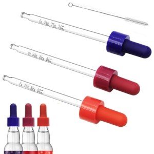 Bubly Drops Glass Dropper Pipettes - 3 Pack