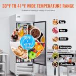 VEVOR 19.32 Cu.ft Stainless Steel Upright Refrigerator