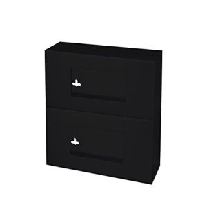 Black Glove Box Holder - Double-Sided Acrylic Dispenser