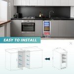 15-Inch Under Counter Beverage Refrigerator with Glass Door