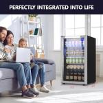 Icyglee 126 Can Mini Beverage Cooler Fridge