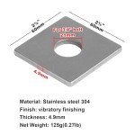 10 Pcs 3/4" Stainless Steel Square Washers