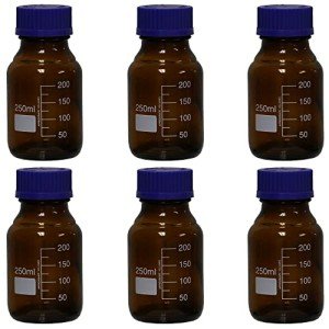Karter Scientific 250ml Amber Glass Storage Bottles