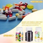 36 Pcs Clear Reagent Bottles with White Caps