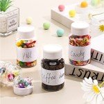 36 Pcs Clear Reagent Bottles with White Caps