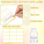 36 Pcs Clear Reagent Bottles with White Caps
