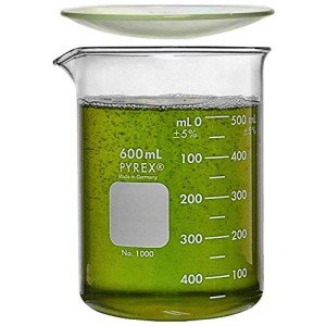 Corning Pyrex 600ml Low Form Beaker & Watch Glass