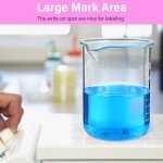 Relaxweex 8 Pack 500ml Glass Lab Beakers