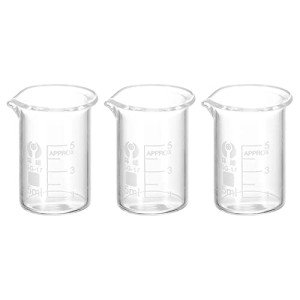 PATIKIL 3Pcs 5ml Borosilicate Glass Beakers