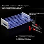 50-Pack Clear Test Tubes with Rack and Caps