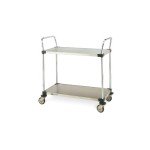 Metro MW104 Stainless Steel Utility Cart with 2 Shelves