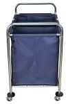 Heavy-Duty Blue Laundry Cart with Wheels, 7 Bushel