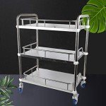 3-Tier Stainless Steel Lab Trolley Cart