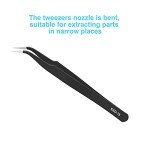 6PCS Precision Anti-Static Stainless Steel Tweezers Set