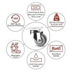 3-Inch Stainless Steel Heavy Duty Swivel Caster