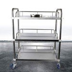 3-Tier Stainless Steel Lab Trolley Cart