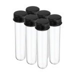 30ml Plastic Test Tubes with Screw Caps - 6 Pack