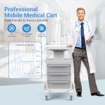 Mobile Rolling Medical Cart with Drawers and Wheels