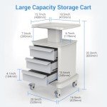 Mobile Rolling Medical Cart with Drawers and Wheels