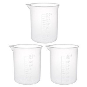 150ml Plastic Measuring Cups for Lab and Kitchen (3pcs)