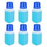 6-Pack Plastic Narrow Mouth Lab Reagent Bottles