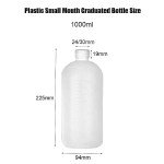 2-Pack 1000ml Graduated Plastic Lab Bottles