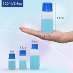 6-Pack Plastic Narrow Mouth Lab Reagent Bottles