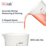 6-Piece 250ml Plastic Beaker Set with Spout