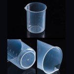 Transparent Plastic Lab Measuring Cups, 6 Pack