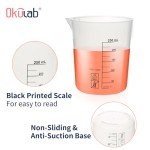 6-Piece 250ml Plastic Beaker Set with Spout