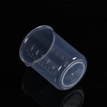 Transparent Plastic Lab Measuring Cups, 6 Pack