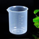 Transparent Plastic Lab Measuring Cups, 6 Pack