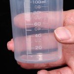 Transparent Plastic Lab Measuring Cups, 6 Pack