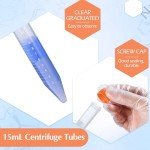 200 Pcs Sterile 15 ml Centrifuge Tubes