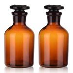 Kestun 2-Pack Amber Glass Reagent Bottles 125ML