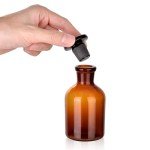 Kestun 2-Pack Amber Glass Reagent Bottles 125ML