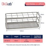 12-Hole Stainless Steel Test Tube Rack Set