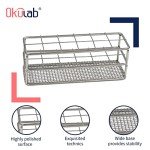 12-Hole Stainless Steel Test Tube Rack Set