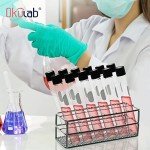 12-Hole Stainless Steel Test Tube Rack Set