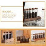 Glass Test Tube Set with Wood Rack - 6 Pieces