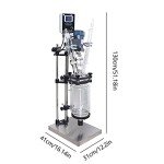 3L Jacketed Glass Reactor with Digital Display