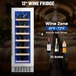 12-Inch Wine Cooler for 20 Bottles